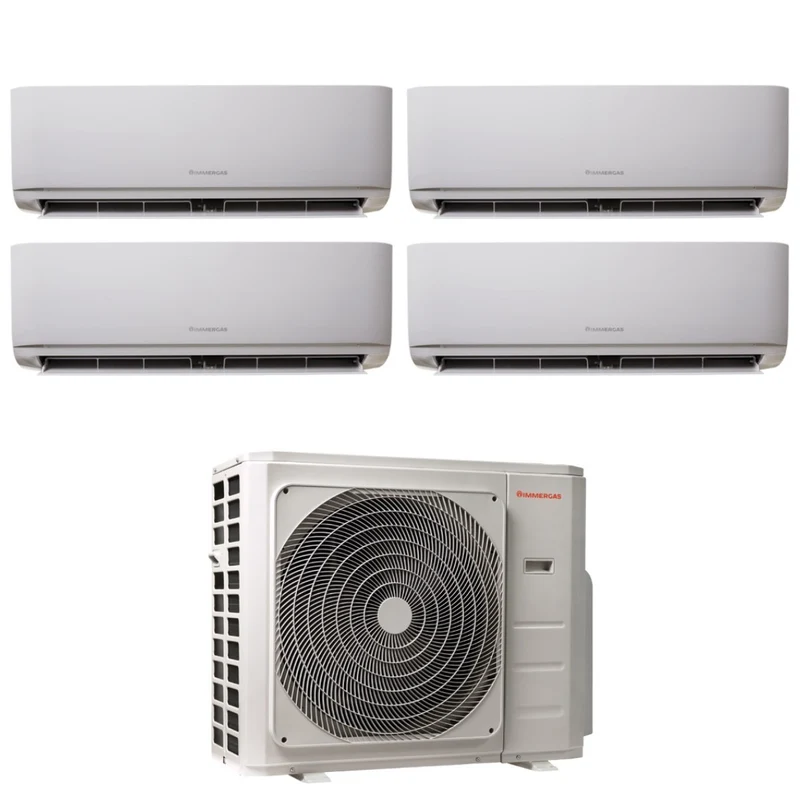 Climatiseur Immergas Quadri Split Inverter série THOR 9+9+9+18 avec MULTI 36-4 R-32 Wi-Fi en option 9000+9000+9000+18000