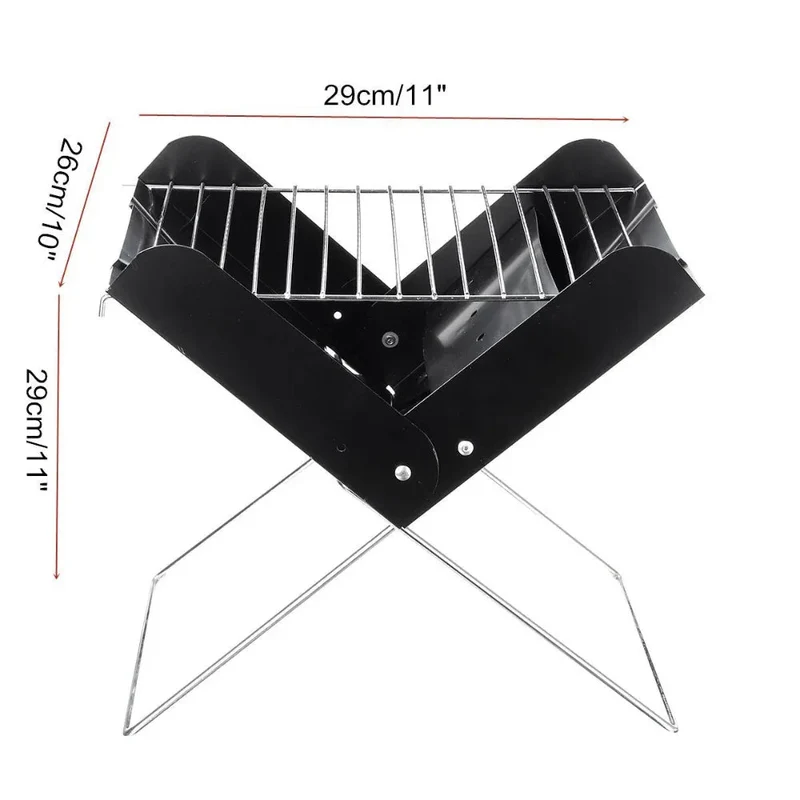 Portable Foldable Stainless Steel Outdoor Camping BBQ Grill