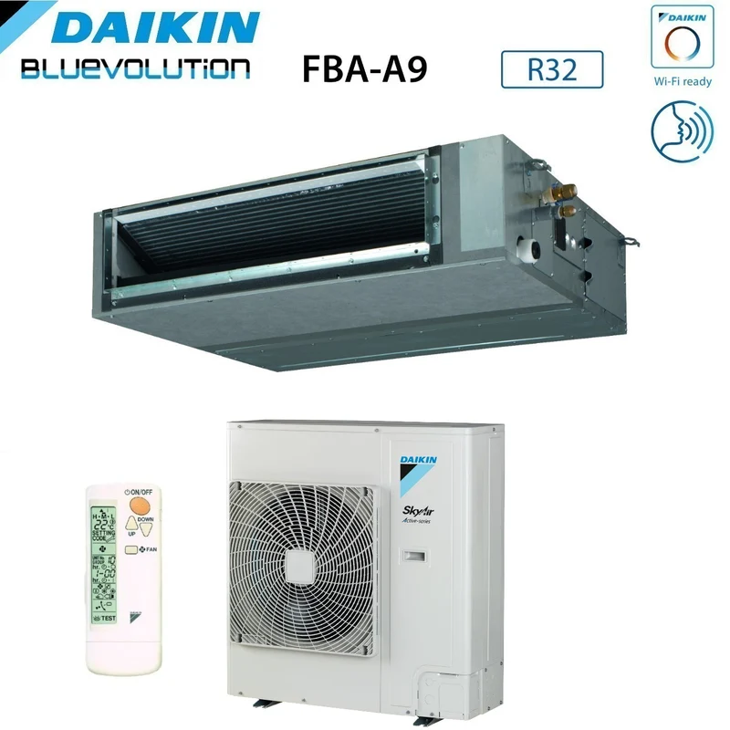 OFFRES SPÉCIALES Climatiseur gainable Daikin Bluevolution, puissance moyenne 36 000 BTU FBA100A + AZAS100MUV, monophasé, R-32, Wi-Fi en option