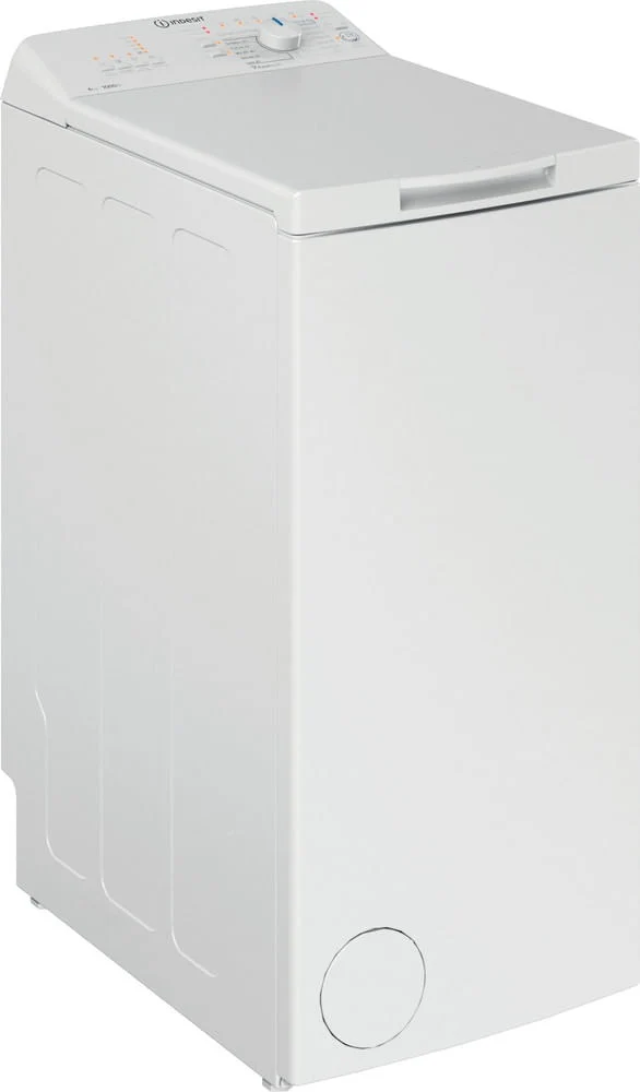 Lave-linge à chargement par le haut Indesit BTW L60400 IT, 6 kg, classe C, 1000 tr/min (H 90 x L 40 x P 60 cm), blanc