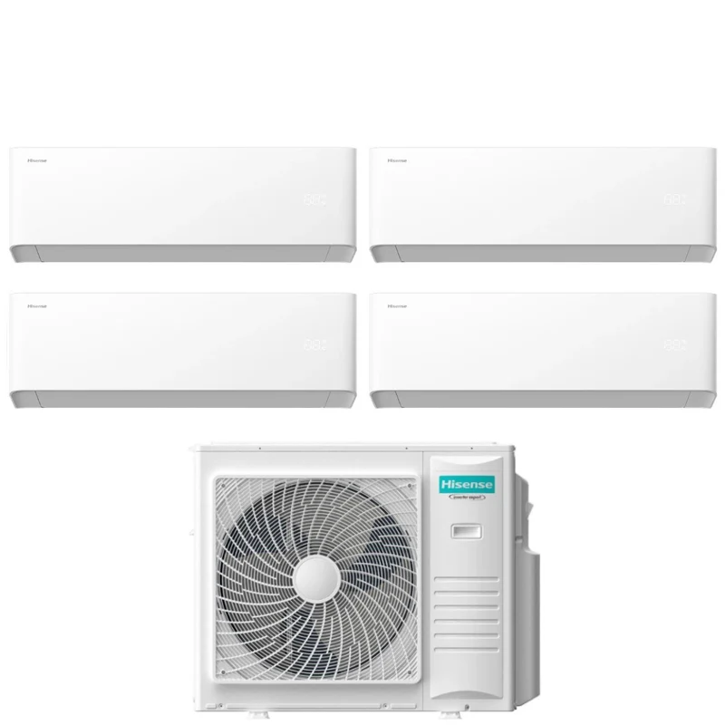 Climatiseur Hisense Quadri Split UNI HB 9+9+9+9 avec Wi-Fi intégré 4AMW81U4RJC R-32