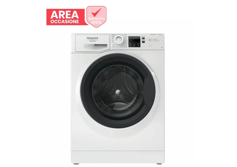 OFFRES SPÉCIALES Machine à laver Hotpoint NF96WK IT à chargement frontal, 9 kg, classe A, 1400 tr/min (H 85 x L 59,5 x P 60,5 cm), hygiène vapeur, moteur Inverter.