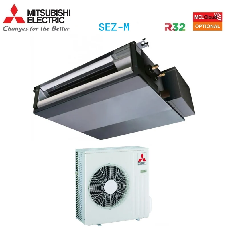 Climatiseur gainable Mitsubishi Electric Inverter 24 000 BTU SEZ-M71DA + SUZ-M71VA R-32 avec Wi-Fi en option