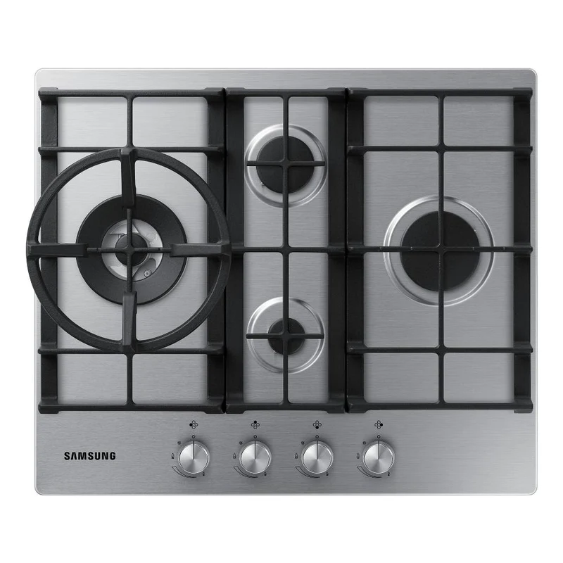 Plaque de cuisson à gaz 4 brûleurs Samsung NA64H3031BS (L60 x P51) en acier inoxydable