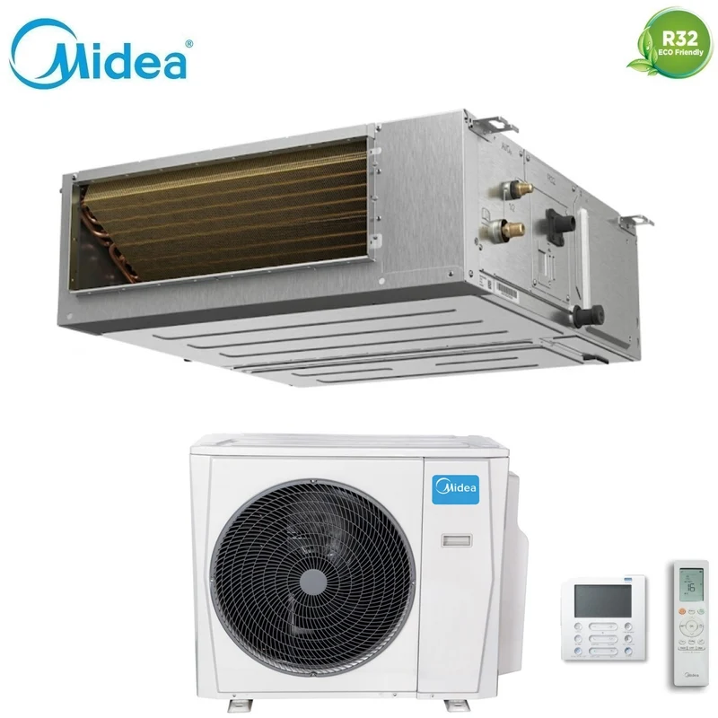 Climatiseur gainable Midea série A7 12 000 BTU à inverseur avec commandes R-32 incluses