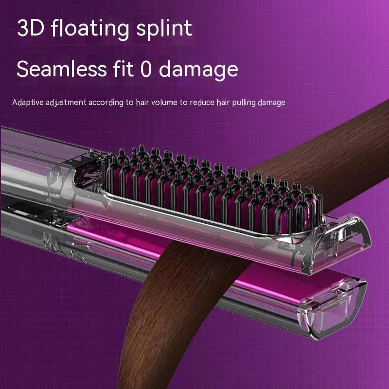 Three-in-one Multifunctional Hair Straightener Comb Roll Splint Wet And Dry Hair Dual-Use