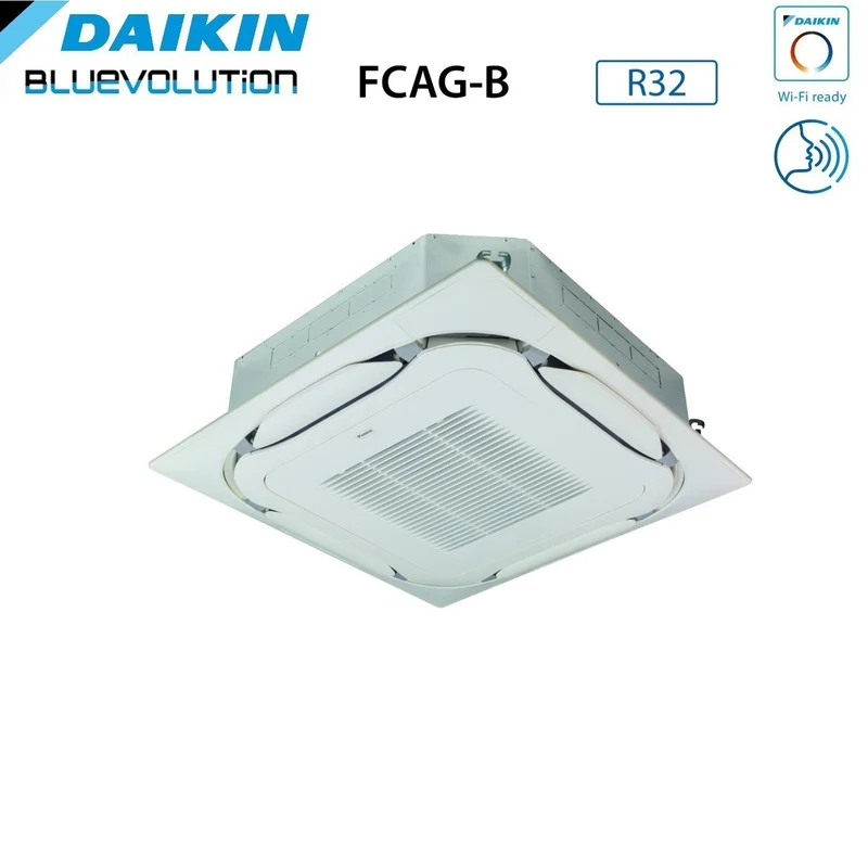 Climatiseur cassette Daikin Bluevolution Round Flow 24 000 BTU FCAG71B + AZAS71MV1 R-32 Wi-Fi en option, grille standard incluse