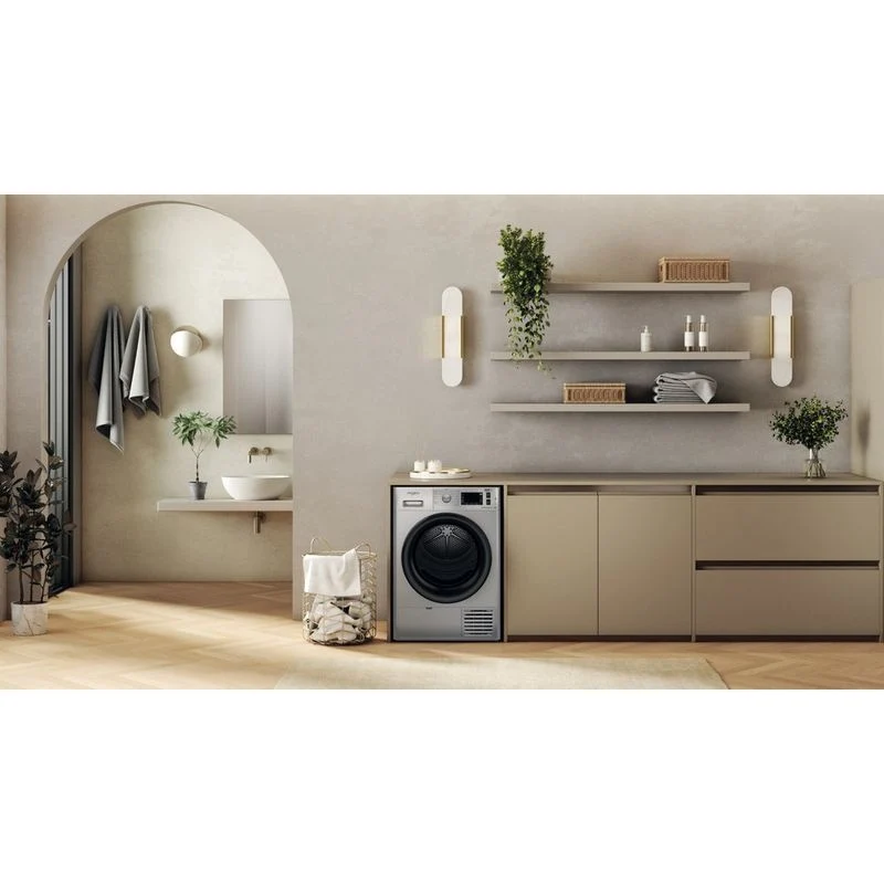 Sèche-linge à pompe à chaleur Whirlpool FFTN M22 93 SILVER IT 9 kg Classe A+++ (H 84,9 x L 59,5 x P 64,9 cm) Moteur Inverter 6TH SENSE