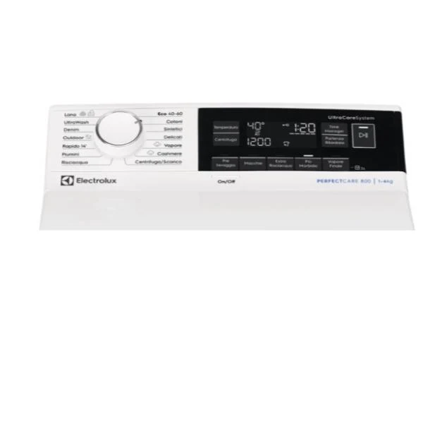 Lave-linge à chargement par le haut Electrolux EW8T363A série 800 UltraCare 6 kg, classe A, 1300 tr/min (H 89 x L 40 x P 60 cm), blanc