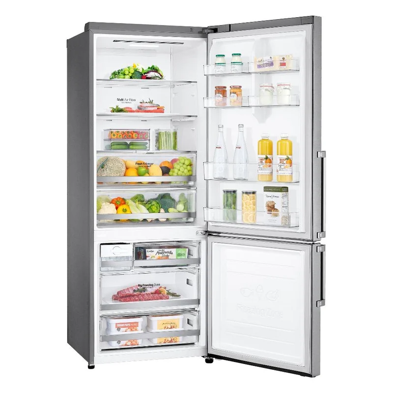 Réfrigérateur combiné LG GBB569NSAGB 462 litres, classe D (H 185 x L 70,5 x P 74 cm), acier inoxydable