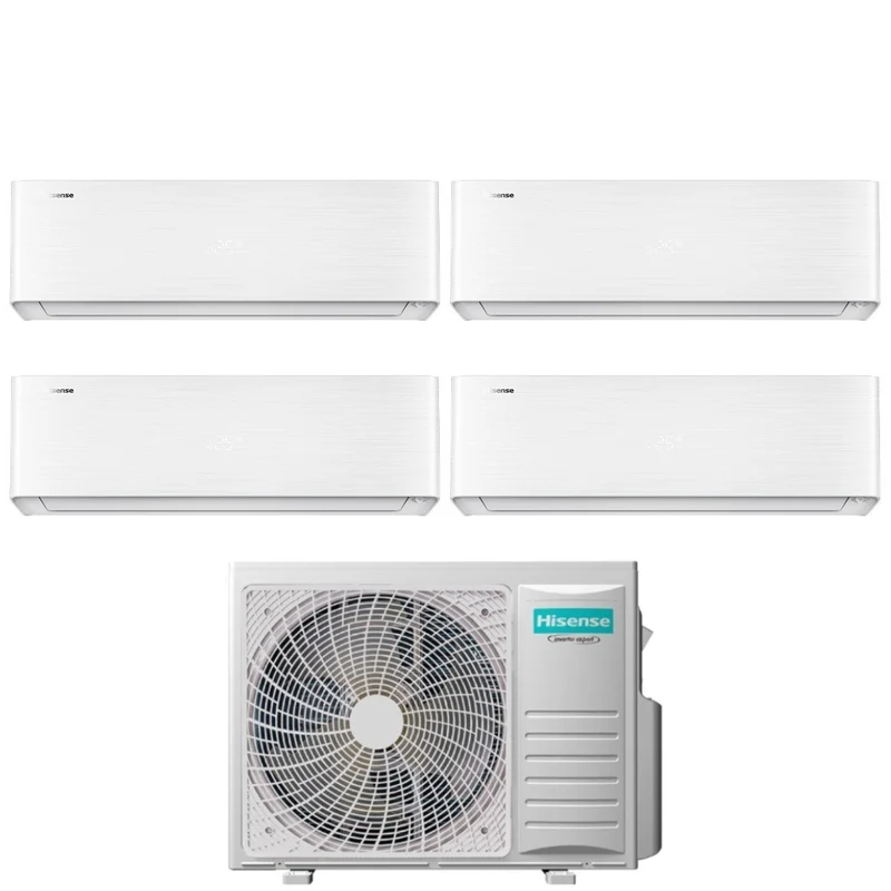 Climatiseur Hisense Quadri Split Inverter série ENERGY PRO X 9+9+9+9 avec 5AMW105U4RQC R-32 Wi-Fi intégré 9000+9000+9000+9000