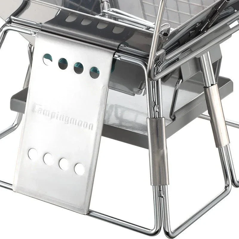 Portable Stainless Steel BBQ Grill Non-Stick Surface Foldable Outdoor Camping Picnic Tool