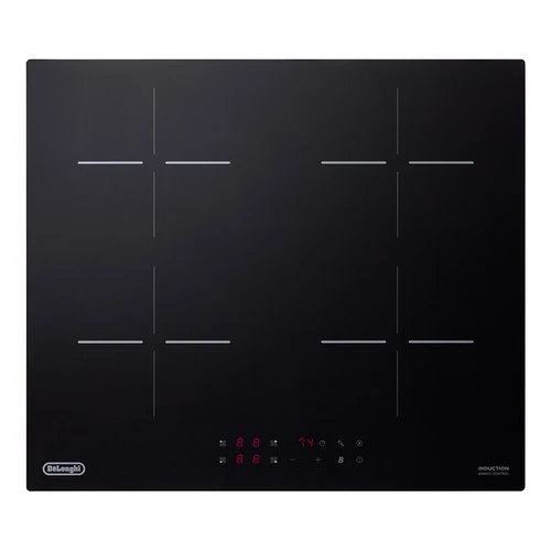 Plaque de cuisson à induction 4 feux De Longhi Yli 60 (L59 x P52) en vitrocéramique noire