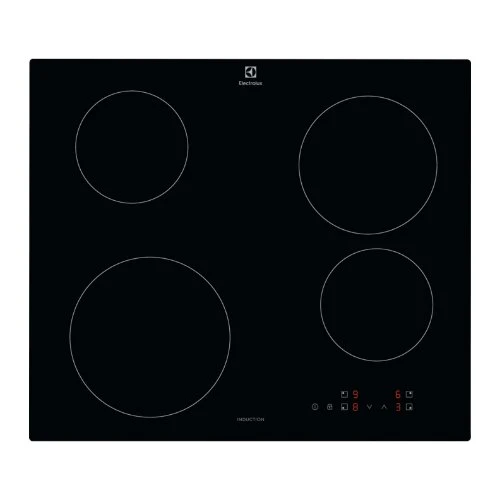 Plaque de cuisson à induction Electrolux série 300 KIB60424CK à 4 brûleurs (L 59 x P 52 cm) en vitrocéramique noire