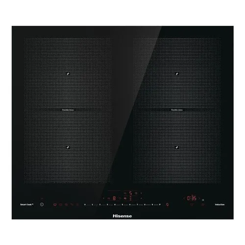 Plaque de cuisson à induction Hisense I6456CB 4 feux (L 151 x P 132 cm) en vitrocéramique noire