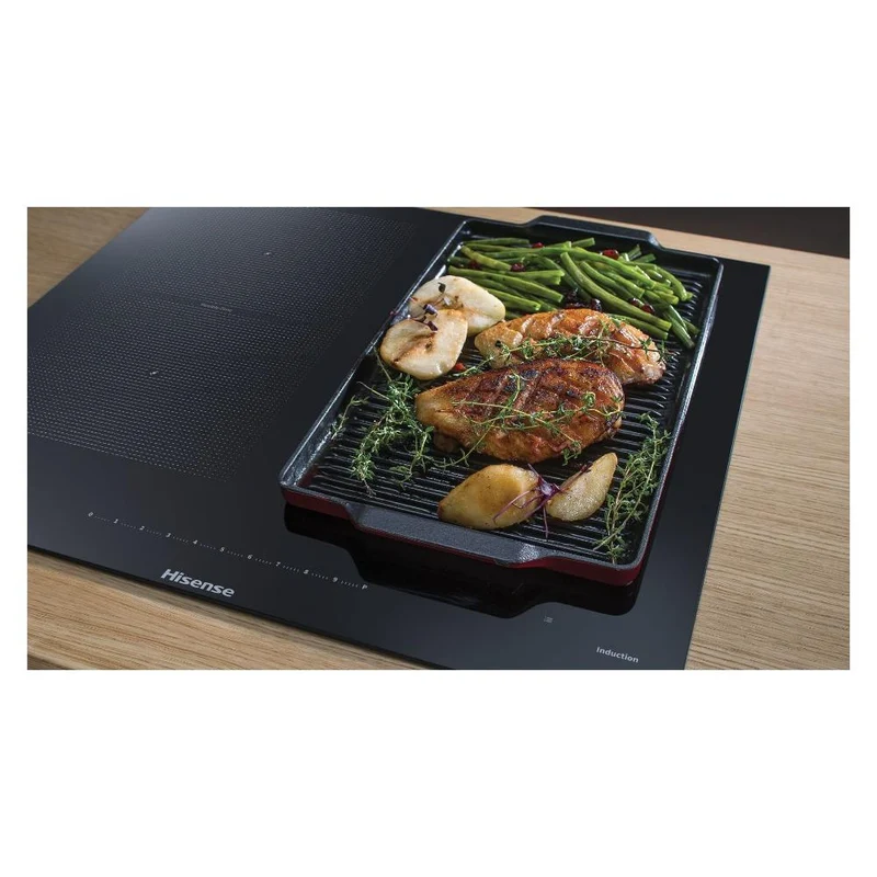 Plaque de cuisson à induction Hisense I6456CB 4 feux (L 151 x P 132 cm) en vitrocéramique noire