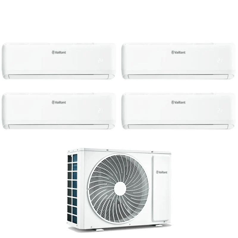 Climatiseur quadri-split inverter Vaillant CLIMAVAIR PLUS série VAI8 9+9+9+9 avec VAM1-080A4NO R-32 9000+9000+9000+9000