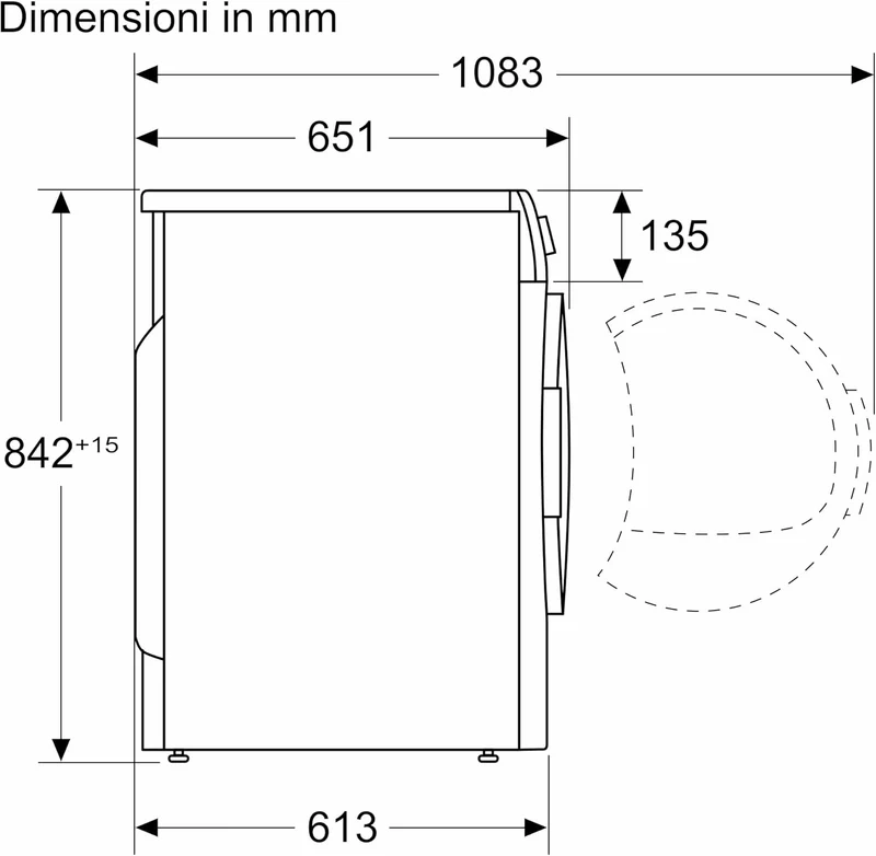 Sèche-linge à condensation Bosch WTH83058II Série 4, 8 kg, classe A+ (H 84,2 x L 59,8 x P 61,3 cm), écran LED blanc