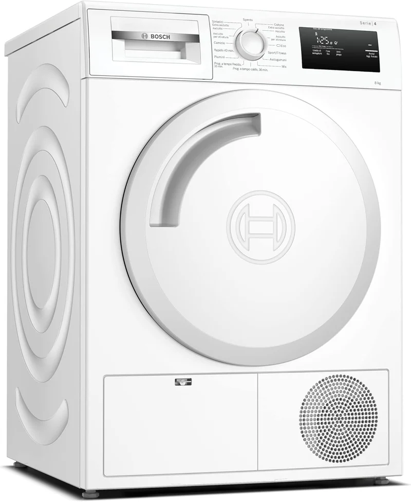 Sèche-linge à condensation Bosch WTH83058II Série 4, 8 kg, classe A+ (H 84,2 x L 59,8 x P 61,3 cm), écran LED blanc
