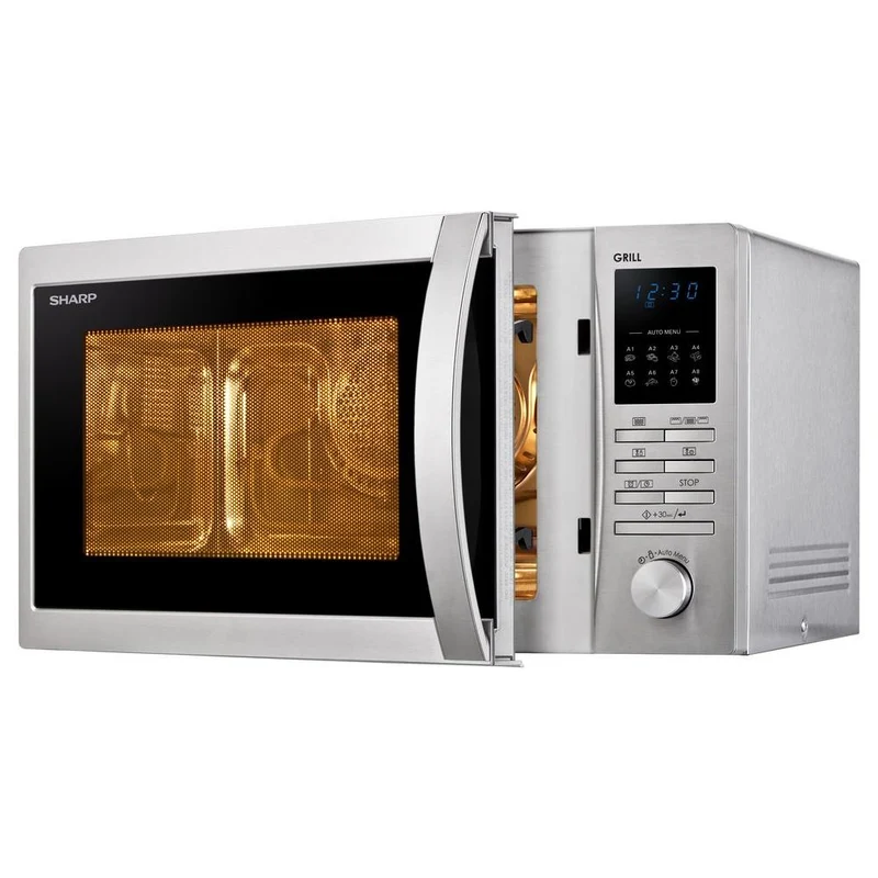 Micro-ondes Sharp R722STWE 25 litres 900 W (H 30,6 x L 51,3 x P 42,9 cm) Acier inoxydable