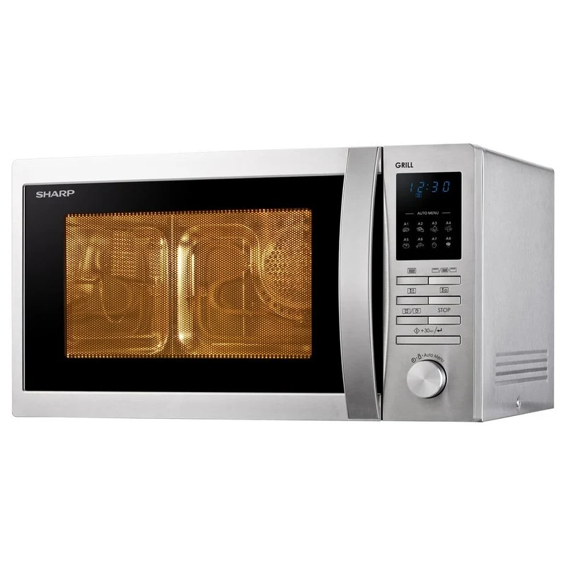 Micro-ondes Sharp R722STWE 25 litres 900 W (H 30,6 x L 51,3 x P 42,9 cm) Acier inoxydable