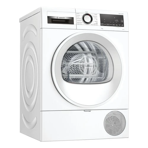 Sèche-linge à pompe à chaleur Bosch Série 6 WQG233D1IT 8 kg Classe A+++ (2021) Séchage automatique (H 84,2 x L 59,8 x P 61,3 cm) Système de séchage doux Blanc