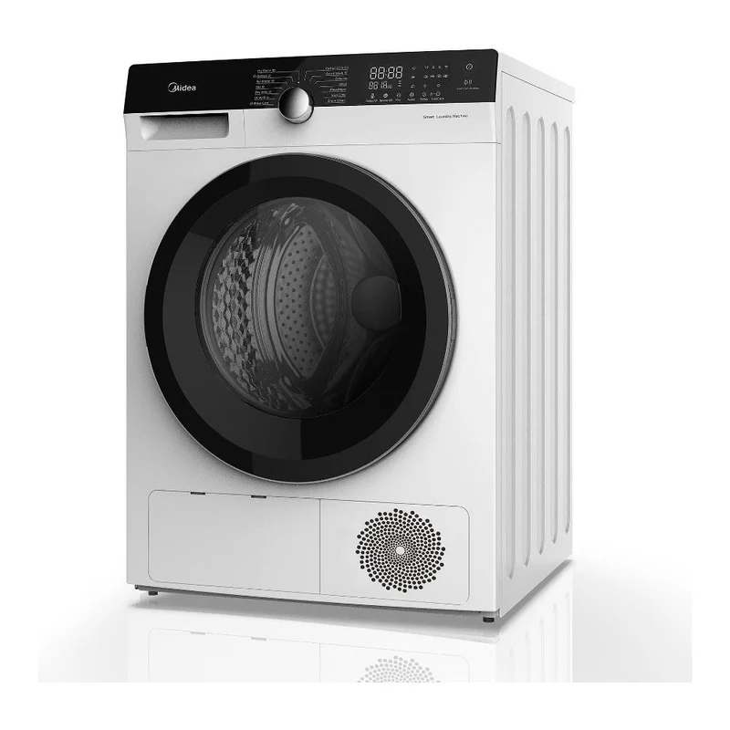 Sèche-linge à pompe à chaleur Midea MDK9A3 KNIGHT 9 kg Classe A+++ (2021) Moteur Inverter (H 84,5 x L 64 x P 59,5 cm) Noir et blanc