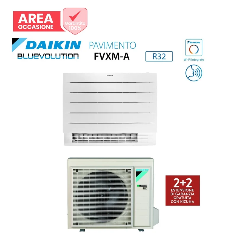OFFRES SPÉCIALES Climatiseur au sol Daikin Bluevolution Perfera 18 000 BTU FVXM50A R-32 Wi-Fi intégré Télécommande infrarouge incluse Garantie italienne