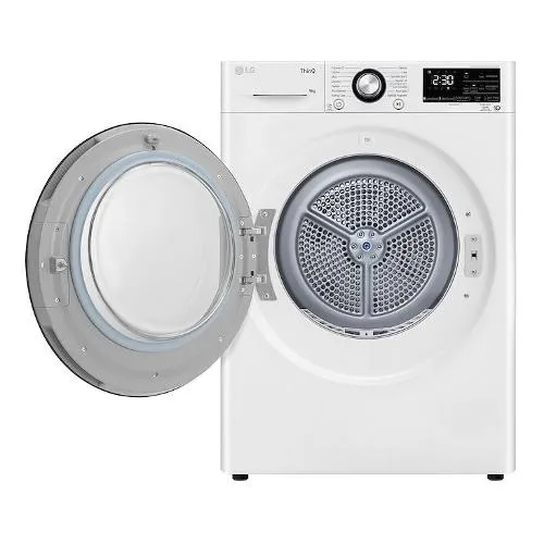 Sèche-linge à pompe à chaleur LG RH90V9AVBN 9 kg Classe C Allergy Care (H 85 x L 60 x P 66 cm) ThinQ Alexa Google Assistant Noir et blanc