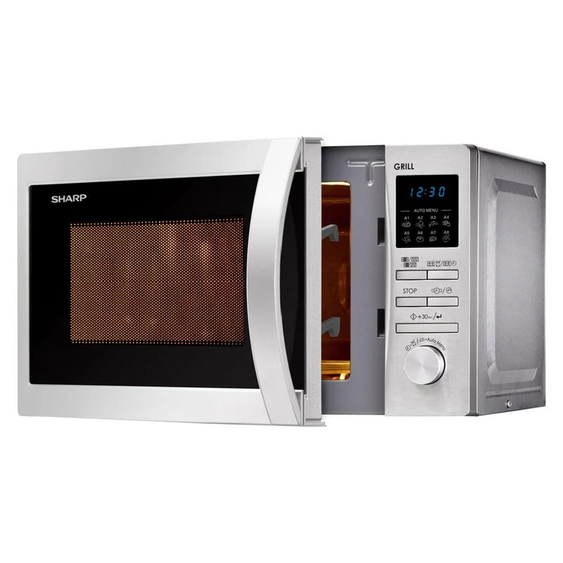 Micro-ondes Sharp R622STWE 20 litres 800 W (H 25,8 x L 44 x P 35,9 cm) Acier inoxydable