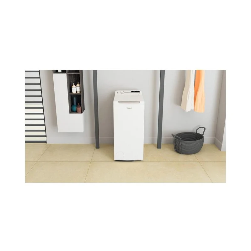 Lave-linge à chargement par le haut Whirlpool TDLR 6252BS IT (H90 x L40 x P60) blanc, 6 kg, 1200 tr/min, classe B, 6 Sense