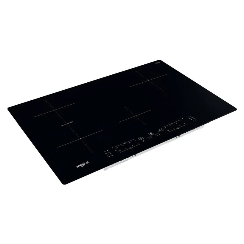 Plaque de cuisson à induction Whirlpool WB B4877 NE 4 brûleurs (L77 x P51) en vitrocéramique noire