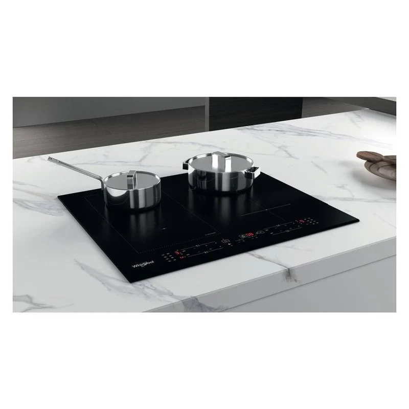 Plaque de cuisson à induction Whirlpool WL B1160 BF 4 brûleurs (L 59 x P 51 cm) en vitrocéramique noire