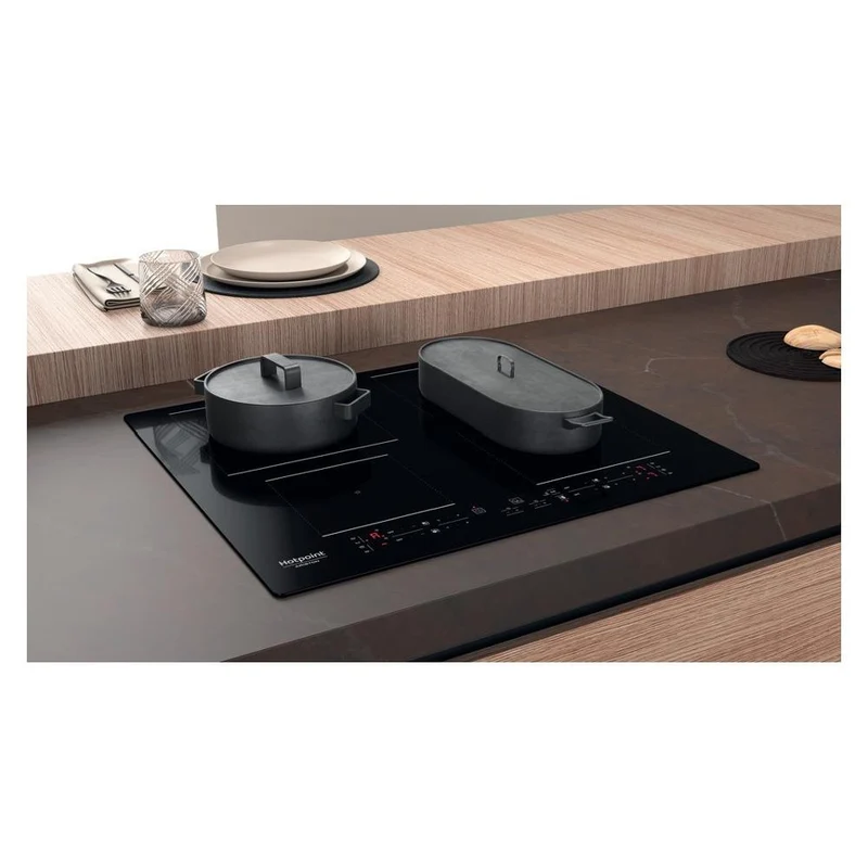 Piano Cottura A Induzione Hotpoint F157703 Hb 4860B Ne 4 Fuochi (L59xP51) Vetroceramica Nero