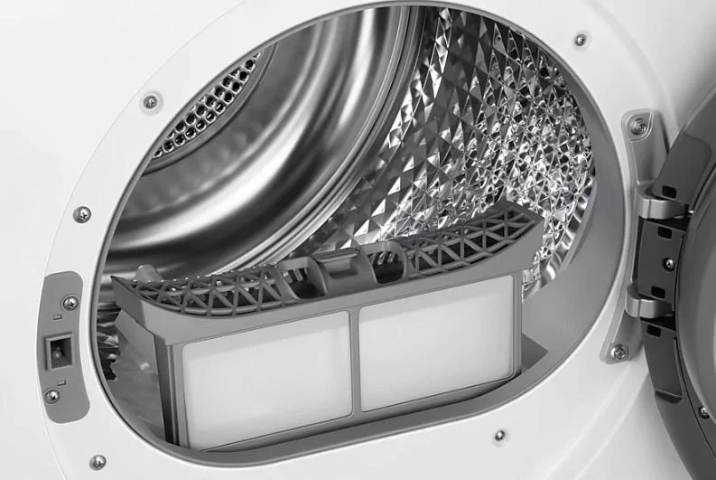 Sèche-linge à pompe à chaleur Samsung DV80T5220TT 8 kg, classe A+++ (H 85 x L 60 x P 60 cm), moteur à inverseur numérique, commande par intelligence artificielle