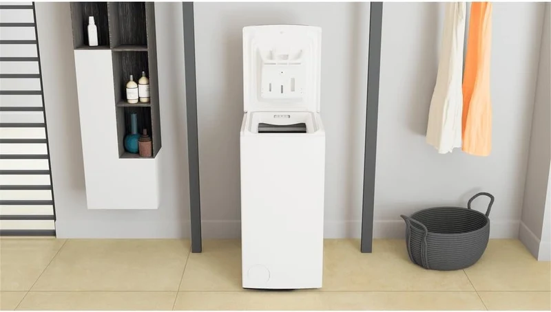 Lave-linge à chargement par le haut Whirlpool TDLR 6240S IT, 6 kg, 1200 tr/min, classe C (H 90 x L 40 x P 60 cm), technologie 6th Sense