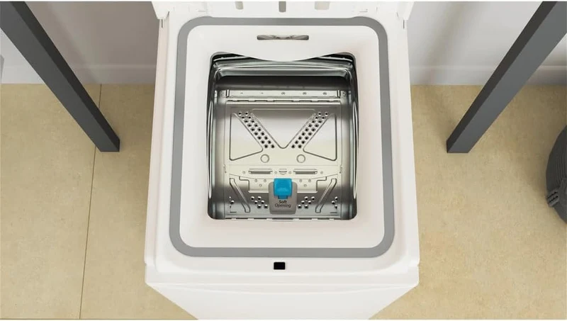 Lave-linge à chargement par le haut Whirlpool TDLR 6240S IT, 6 kg, 1200 tr/min, classe C (H 90 x L 40 x P 60 cm), technologie 6th Sense