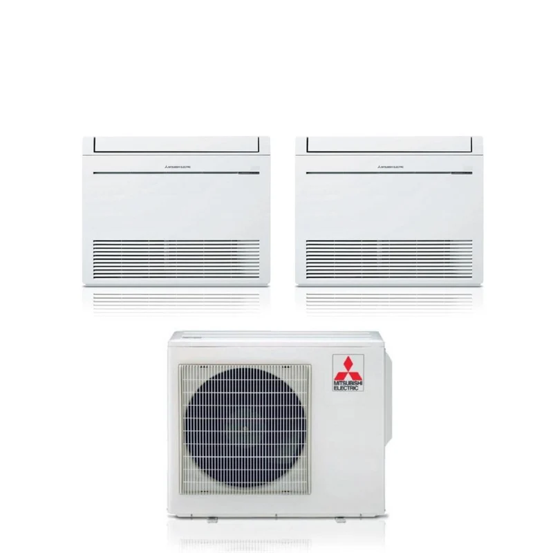 Climatiseur mural Mitsubishi Electric Dual Split Inverter série MFZ-KT 12+12 avec MXZ-2F53VF R-32, Wi-Fi en option, télécommande incluse, 12000+12000