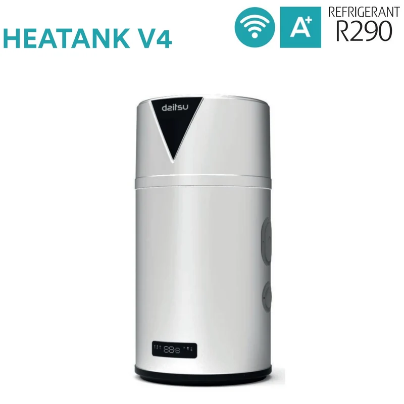 Chaudière thermodynamique solaire Daitsu HEATANK V4 AIHD 300L (300 litres, 3IDA03021, R-290, Wi-Fi en option, avec serpentin solaire)