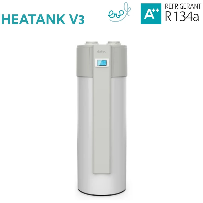 Chaudière à pompe à chaleur solaire Daitsu HEATANK V3 AIHD 200L (200 litres, 3IDA03006, R-134) avec serpentin solaire