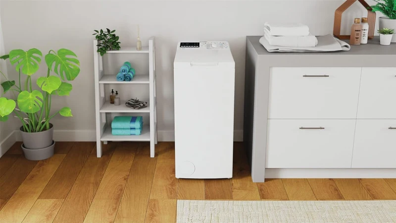 Lave-linge à chargement par le haut Indesit BTW B7231P IT Turn&GO 7 kg Classe D 1200 tr/min (H90 x L40 x P60) Blanc