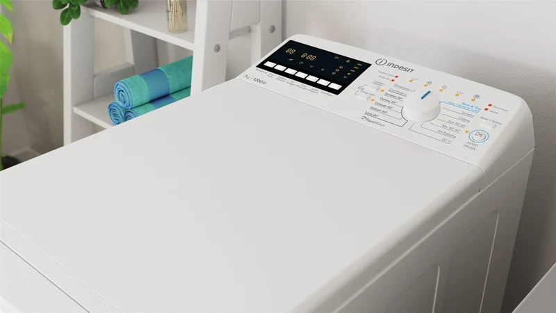 Lave-linge à chargement par le haut Indesit BTW B7231P IT Turn&GO 7 kg Classe D 1200 tr/min (H90 x L40 x P60) Blanc