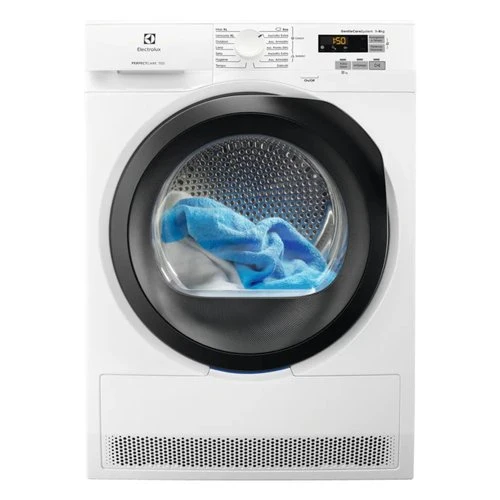 Sèche-linge à pompe à chaleur Electrolux série 700 EW7H583B 8 kg, système GentleCare, classe C (H 85 x L 59,6 x P 63,8 cm), blanc