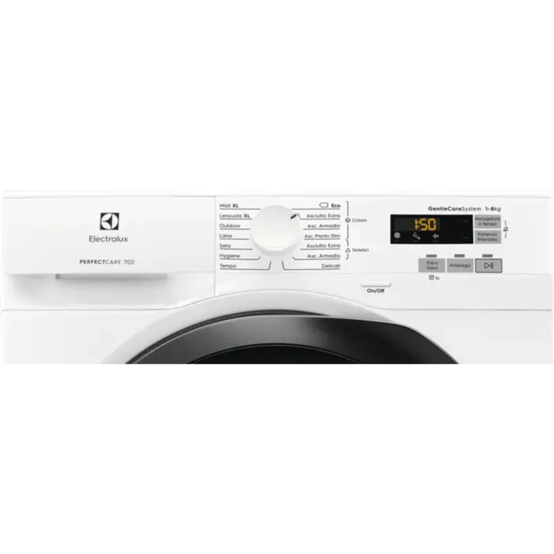 Sèche-linge à pompe à chaleur Electrolux série 700 EW7H583B 8 kg, système GentleCare, classe C (H 85 x L 59,6 x P 63,8 cm), blanc