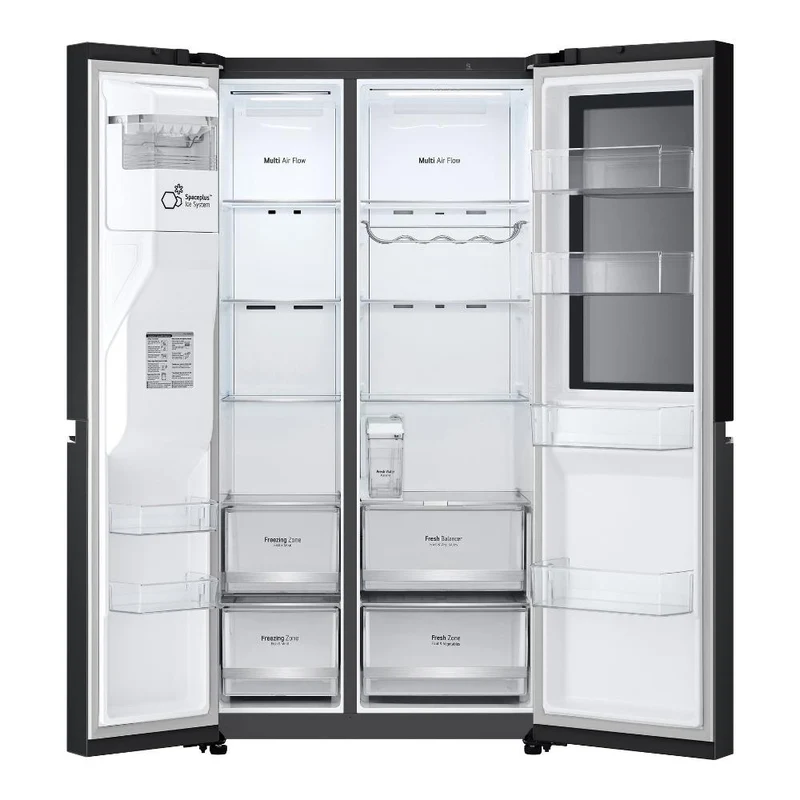 Réfrigérateur côte à côte LG GSGV81EPLL 635 litres Classe E (H 179 x L 91,3 x P 73,5 cm) No Frost ThinQ Alexa Google Assistant Noir mat