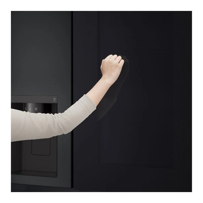 Réfrigérateur côte à côte LG GSGV81EPLL 635 litres Classe E (H 179 x L 91,3 x P 73,5 cm) No Frost ThinQ Alexa Google Assistant Noir mat