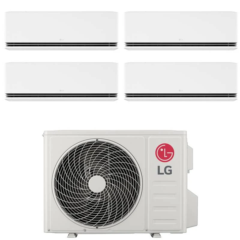 Climatiseur LG Quad Split Inverter DUALCOOL DELUXE Série 9+9+9+12 avec MU4R25 R-32 Wi-Fi intégré 9000+9000+9000+12000