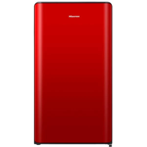 Réfrigérateur Hisense RR106D4CRF 82 litres, une porte, classe F (H 86,7 x L 48 x P 45,1 cm), rouge statique