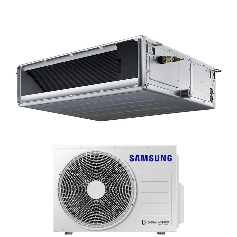 Climatiseur gainable Samsung Inverter, puissance moyenne 18 000 BTU, AC052RNMDKG/EU, R-32, Wi-Fi en option, classe énergétique A++/A+.