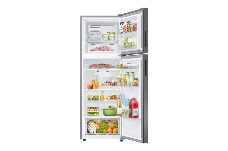 Réfrigérateur Samsung EcoFlex AI RT35CG5644S9ES à deux portes, 348 litres, classe E, No Frost total (H 171,5 x L 60 x P 70,9 cm), mode énergie AI, SmartThings, acier inoxydable